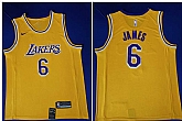 Lakers 6 Lebron James Yellow Nike Swingman Jersey,baseball caps,new era cap wholesale,wholesale hats